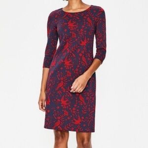 Boden mystic woodland bird print dress Sz 6
